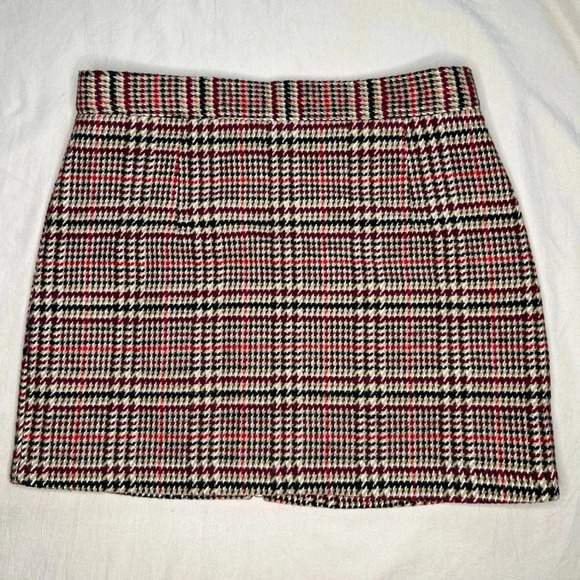 Forever 21 Plaid Flannel Mini Skirt Size 29 Multicolor Short Zip Up - Picture 3 of 12